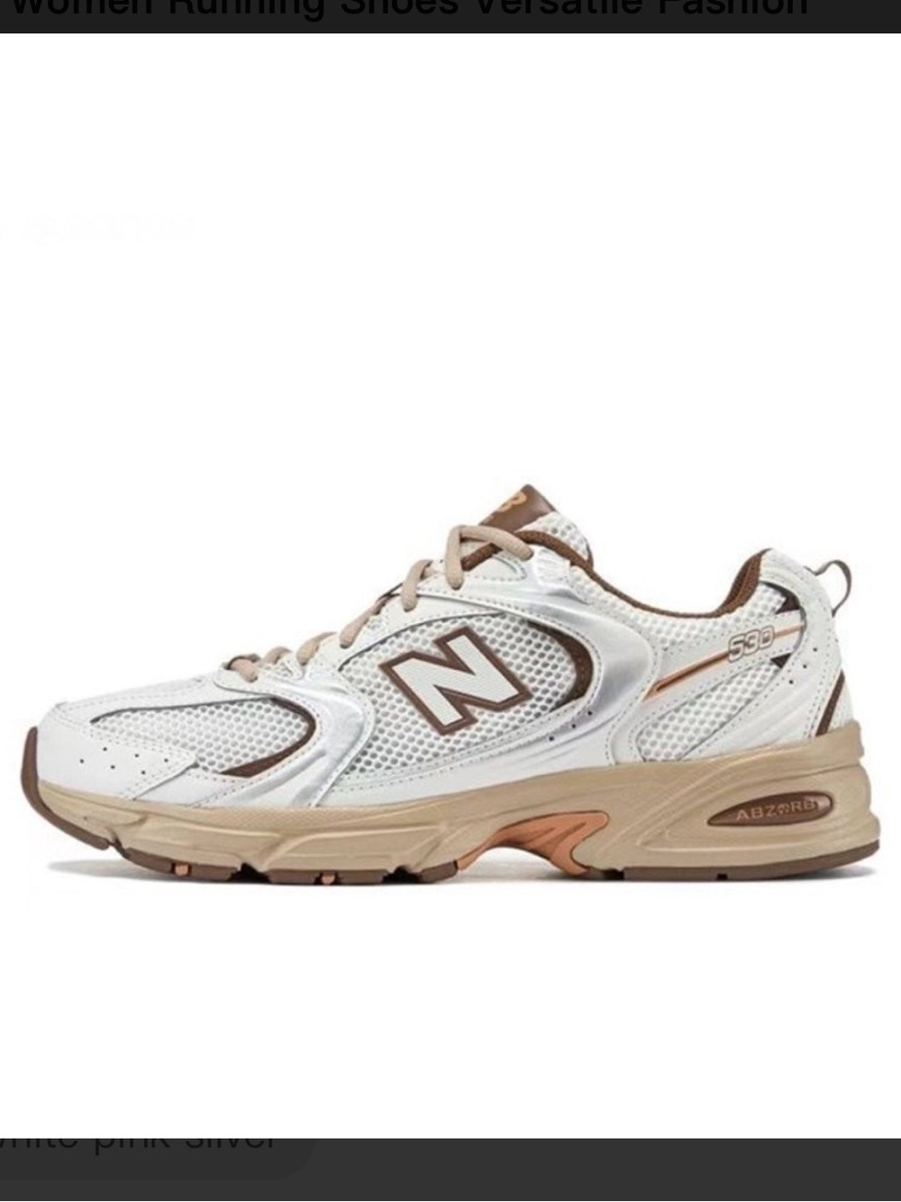 New Balance Men's Sneakers in White and Brown Tan